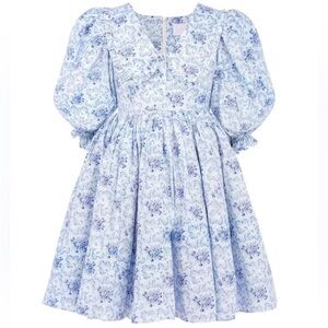 Selkie Mary Jane Dress in Milk Flower
